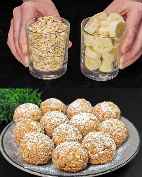 Baked Zucchini Parmesan, Banana Oatmeal Pancakes, Oatmeal With Fruit, Healthy Oatmeal Recipes, Banana Cookies, Filling Breakfast, Vegetable Soup Recipes, Healthy Oatmeal, Banana Oatmeal