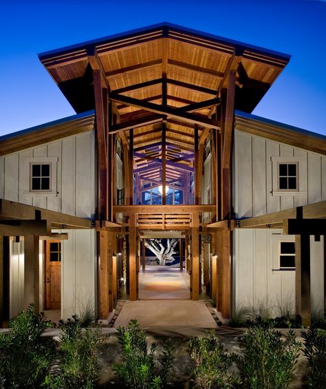 Barn House Compound Modern Home in Monterey, California by Tom Hood on Dwell House Compound, Morton Building Homes, Morton Building, Silo House, Shop Barndominium, Modern Barn House, Barn Design, Inspirational Photos, Inspire Me Home Decor