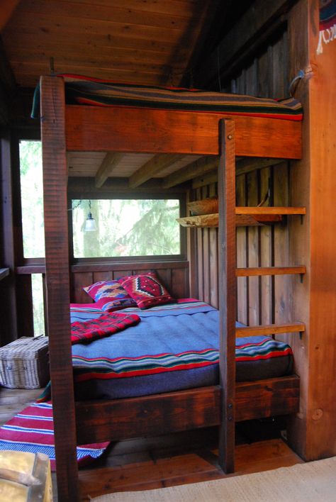 Tiny Lakehouse, Camp Bunk Beds, Bunk Bed Aesthetic, Cabin Beds, Guy Rooms, Whimsical Bedroom, Forest Life, 2023 Aesthetic, Forest Camp