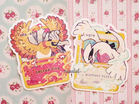 Holo Stickers, Rare Pokemon Cards, Craft Booth Displays, Graphic Poster Art, Artist Alley, Anime Crafts, Coloring Stickers, Art Business, Cute Pokemon