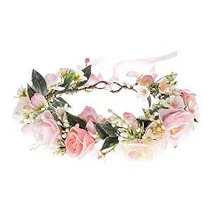 Flower Crown Bridesmaid, Floral Crown Wedding, Pink Flower Crown, Rose Flower Crown, Flower Tiara, Pink Rose Flower, Crown Wedding, Bride Hair Accessories, Floral Headpiece