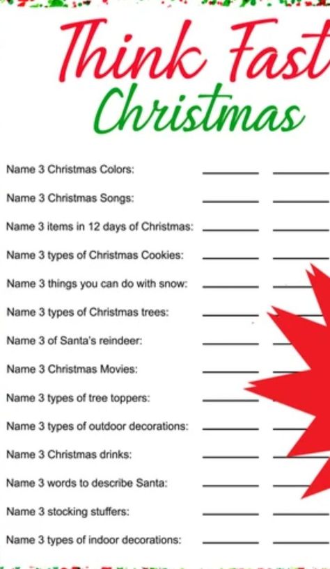 Christmas Party Games For Groups, Christmas Eve Games, Christmas Gift Games, Christmas Party Activities, Xmas Games, Fun Christmas Party Games, Printable Christmas Games, Fun Christmas Games, Christmas Trivia