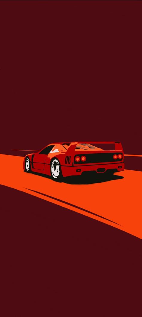 Ferrari F40 Wallpapers, F40 Wallpaper, Ferrari F40 Poster, F1 Drawing, Ferrari Aesthetic, Red Race, Poster Inspiration, Racing Posters, Car Wallpaper