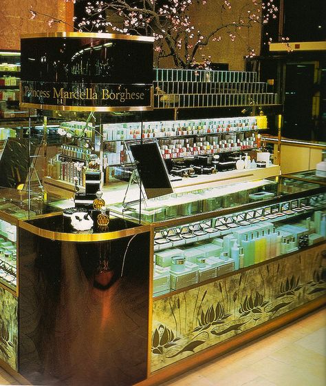 I. Magnin - Cosmetics  The BEST. 80s Department Store, Liminal Mall, Vintage Places, Mr Selfridge, Vintage Mall, Vintage Stores, Old Mirrors, Vintage Los Angeles, Display Cases