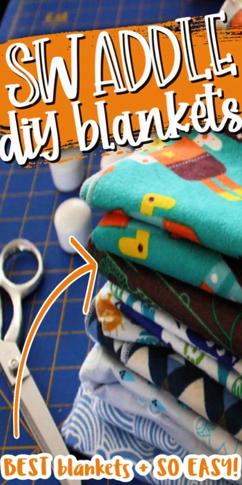 Swaddle Blanket Tutorial, Diy Blankets, Couture Bb, Swaddling Blankets, Blanket Tutorial, Baby Swaddle Blanket, Whip Stitch, Diy Bebe, Swaddle Blankets