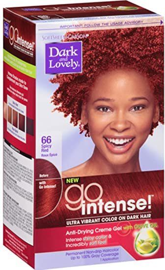 Free 2-day shipping. Buy Dark and Lovely Go Intense! Hair Color No.66, Spicy Red, 1 ea at Walmart.com Spicy Red Hair Color, Spicy Red Hair, Dark And Lovely, Hair Shadow, Real Hair Extensions, Hair Oil Serum, Dyed Red Hair, Hair Color Black, Real Hair Wigs