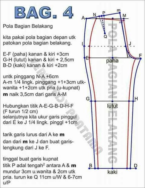 Gambar Pola Celana - 58+ Koleksi Gambar Pola Jumpsuit, Pola Kardigan, Pola Top, Pola Rok, Kids Skirt, Lace Sewing, Projek Menjahit, Trousers Pattern, Dress Sewing Tutorials