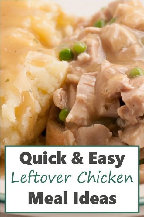 Looking for quick and easy meal ideas? Well, if you've got leftover chicken sitting in your fridge then you're in luck. There are so many delicious chicken recipes you can make with pre-cooked or leftover chicken you can add to your meal plan like hot chicken sandwiches. These 15-minute meal ideas are perfect when you need to get dinner on the table fast or whip up an easy lunch and are so good your family will love them!! What Can I Make With Leftover Chicken, Meals With Diced Chicken, Quick Leftover Chicken Recipes, Recipe With Leftover Chicken, Cooked Chicken Recipes Leftovers Simple, Leftover Chicken Dinner Ideas, Leftover Chicken Breast Recipes Easy, Recipes With Precooked Chicken, Leftover Cooked Chicken Recipes