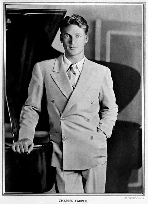 Charles Farrell Vintage Gentleman, Movie Magazine, Vintage Mens Fashion, Hollywood Icons, Vintage Portraits, Men Vintage, Vintage Hollywood, Vintage Photographs, Classic Man