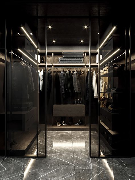 Bilik Idaman, Black Interior Design, Desain Furnitur Modern, Luxury Closets Design, تصميم للمنزل العصري, Marble Flooring, غرفة ملابس, Dream House Rooms, Hus Inspiration