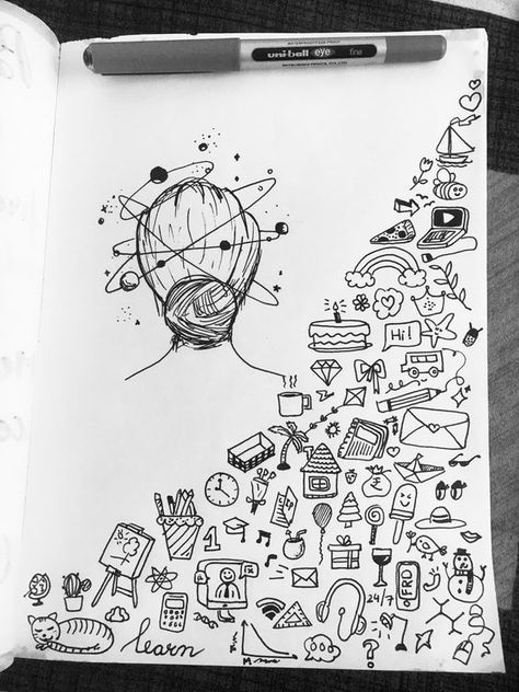 My mind Doodle #doodle doodles #doodles drawing ideas #drawingideas 7.52 Life Doodles Ideas, Thoughts In Mind Sketch, Study Motivation Sketches, Doodle Art Designs Aesthetic, Study Doodle Art, Doodle Vision Board, Academic Doodles, Motivation Doodle Art, Multiple Drawings On One Page