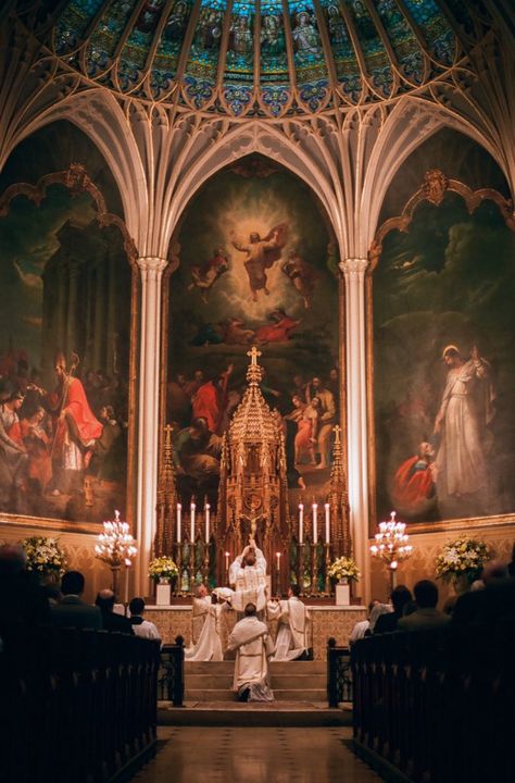 Mass Aesthetic, Catholic Artwork, Traditional Catholicism, Catholic Wallpaper, Catholic Altar, Church Aesthetic, Orthodox Wedding, Latin Mass, Angel Images