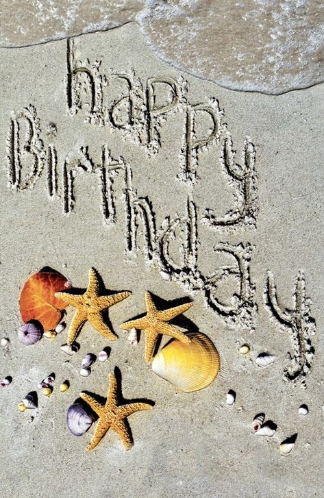 Happy Birthday Beach Images, Beach Theme Birthday, Beachy Birthday, Happy Birthday Wishes Images, Birthday Wishes And Images, Beach Images, Beach Birthday, Happy Birthday Greeting Card, Theme Birthday