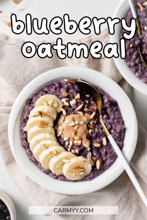 Blueberry Oatmeal Recipes, Blackberry Oatmeal, Blueberry Oats, Best Overnight Oats Recipe, Berry Oatmeal, Healthy Breakfast Idea, Healthy Oatmeal Recipes, Breakfast Oatmeal Recipes, Blueberry Oat