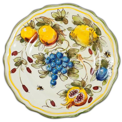 Toscana Bees Archives - Italian Pottery Outlet Italian Dinnerware, Illustrated Manuscript, Wall Living Room, Italian Majolica, Tuscan Design, Tuscan Kitchen, Ceramic Cookware, Mediterranean Home Decor, Italian Garden