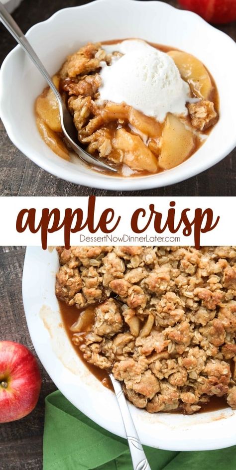 This is the best Apple Crisp recipe! It's full of fresh sliced apples, creates a fruity sauce while it bakes, and is topped with a crunchy crumb topping. Apple Crisp Topping, Best Apple Crisp Recipe, Easy Apple Crisp, Best Apple Crisp, Easy Apple Crisp Recipe, Sliced Apples, Apple Crisp Recipe, Apple Crisp Easy, Pie Pie