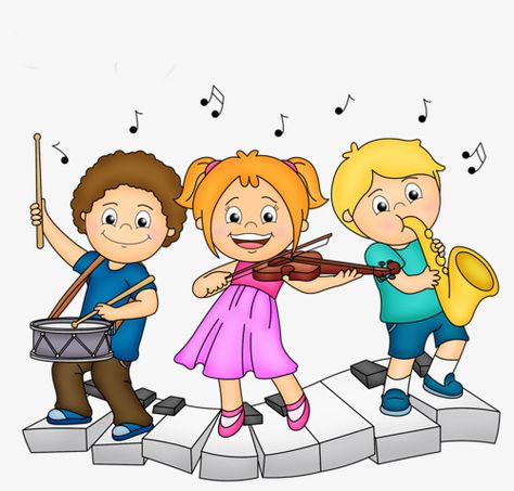 Music Clipart, Bus Art, Music Cartoon, School Wall Art, Music Crafts, Kids Music, Music Illustration, Music Backgrounds, Three Children