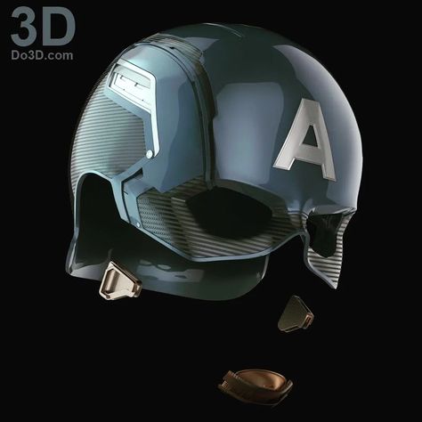 Captain America Helmet from Civil War | 3D Model Project #355 | Do3D Captain America Helmet, Captain America Suit, Captain America Cosplay, Iron Man Helmet, Mascaras Halloween, Captain America Costume, Captain America Civil, Model Design, Marvel Captain America