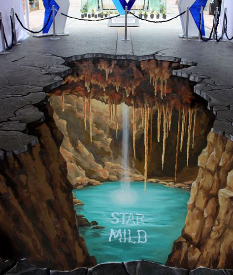 The 5 Most Talented 3D Sidewalk Artists Floor Projection, 3d Sidewalk Art, Street Chalk Art, 3d Street Painting, Illusion Kunst, Street Art Illusions, Pavement Art, Guerrilla Marketing, 3d Chalk Art