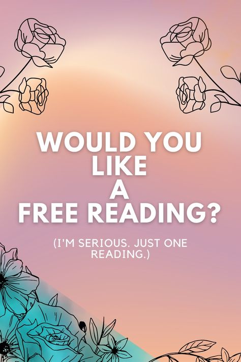 "Would you like a free Tarot reading?" with a link to Floraltarot's Shop. Free Tarot Reading, Free Tarot, Free Reading, Past Life, Tarot Reading, I Shop, Reading