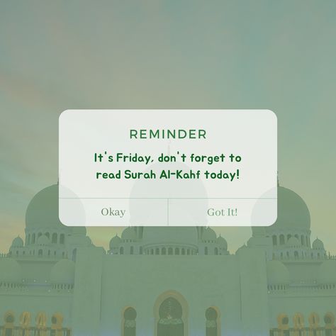 Surah Al Kahf Friday Reminder, Surah Kahf Reminder, Friday Reminder Islam, Friday In Islam, Have A Blessed Friday, Friday Reminder, Surah Kahf, Surah Al Kahf, Al Kahf