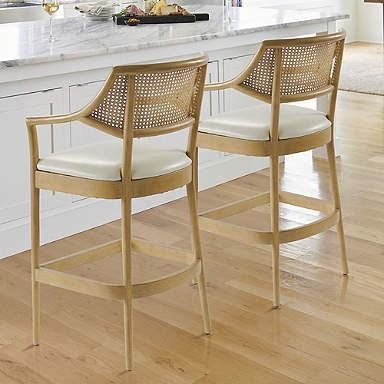 Maya Bar & Counter Stool Coastal Bar Stools, Counter Stools With Backs, Island Chairs, Rattan Bar Stools, Island Stools, Shop Stool, Kitchen Counter Stools, Stools For Kitchen Island, Bar Stools With Backs