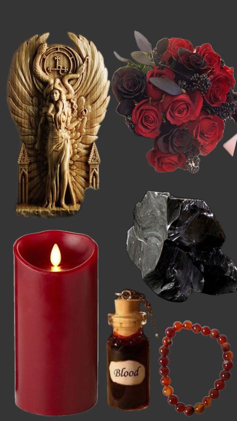 Lilith altar #altar #lilith Lilith Alter Ideas, Goddess Lilith Aesthetic, Lilith Alter, Taurus Lilith Aesthetic, Lilith Altar Ideas, Alter For Lilith, Lilith And Eve, Lady Lilith, Lilith Altar Aesthetic