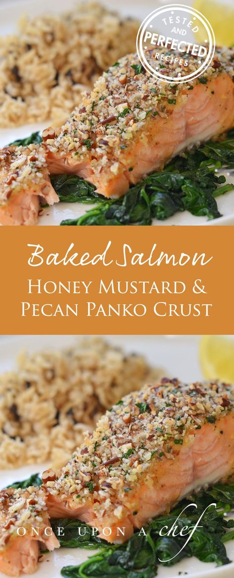 Salmon Crusted, Salmon With Honey, Honey Mustard Salmon, Once Upon A Chef, Mustard Salmon, Honey Salmon, Garlic Butter Salmon, Butter Salmon, Salmon Dishes