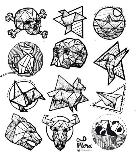 Flash tattoo geometric desings Geometric Flash Tattoo, Geometric Tattoo Flash, Flash Ideas, C Tattoo, Flash Sheet, Tattoo Flash Sheet, Flash Design, Flash Tattoos, Hand Poke