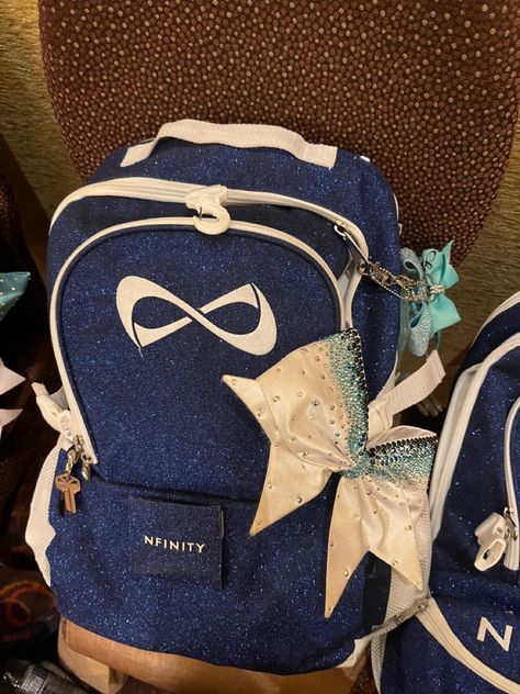 Cheerleading Backpacks, Nfinity Backpack, Cheer Photo Ideas, Cheer Bags, Cheer Backpack, Cheer Photo, Varsity Cheer, Cheer Bag, Backpack Ideas