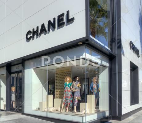 Chanel retail store exterior Stock Photos #AD ,#store#retail#Chanel#Photos Clothing Store Exterior, Retail Store Exterior, Store Exterior, Shop Front Signage, Chanel Store, Shop House Plans, Interior Display, Shop Window Design, Shop Window Displays