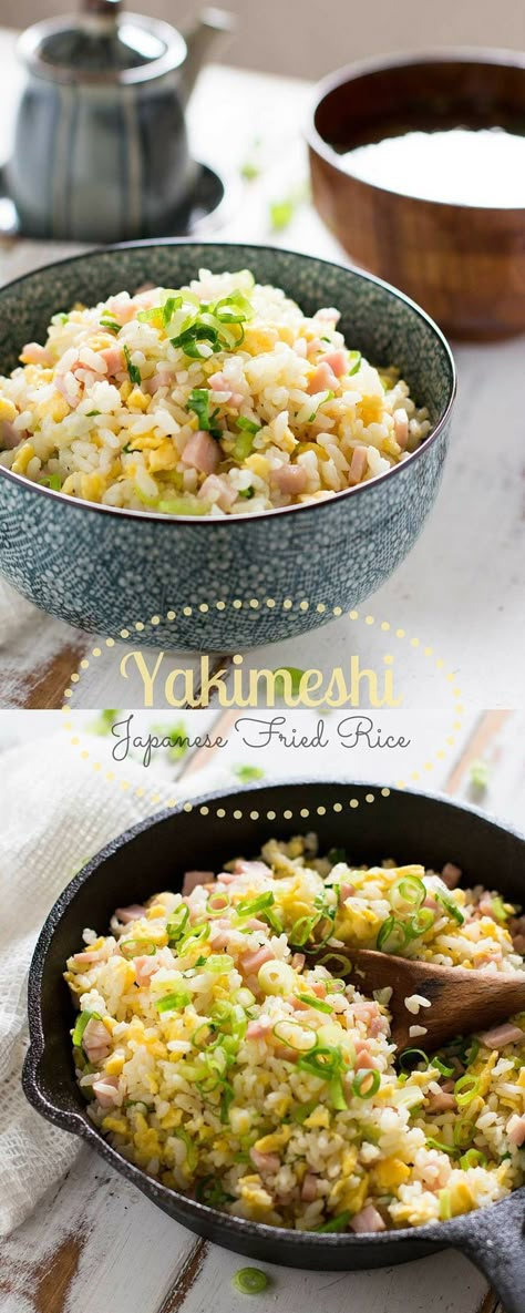 Yakimeshi-Japanese-Fried-Rice Yakimeshi Recipe, Japanese Fried Rice, Easy Japanese Recipes, Food Asian, Japanese Cooking, Japanese Dishes, Japanese Recipes, Asian Foods, Japan Food