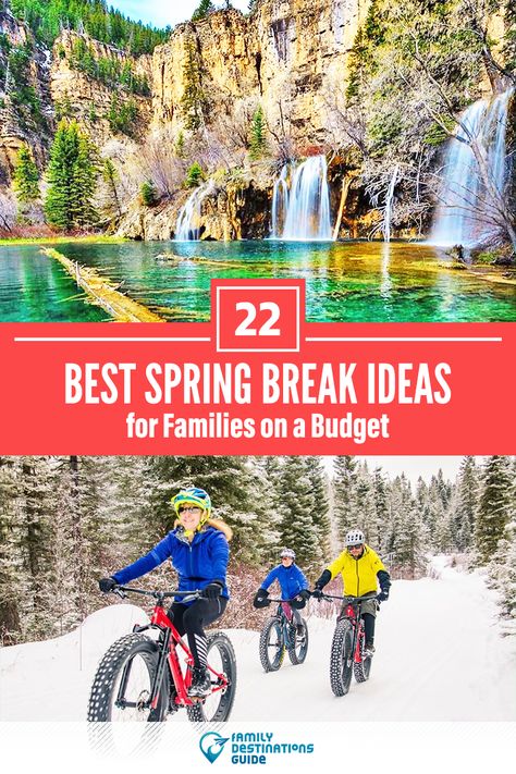 Spring Break Kids Ideas, Budget Friendly Family Vacations, Best Family Spring Break Vacations, Cheap Spring Break Destinations, Best Spring Break Vacations With Kids, Spring Break Trips For Families, Spring Break Vacations With Kids, Spring Break Family Vacations, Spring Break Colorado