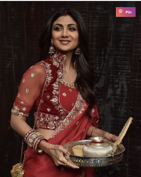 Party Saree, Latest Blouse Designs, Blouse Designs High Neck, Saree Blouse Neck Designs, Fashionable Saree Blouse Designs, Blouse Back Neck Designs, Shilpa Shetty, Ruffle Saree, New Blouse Designs