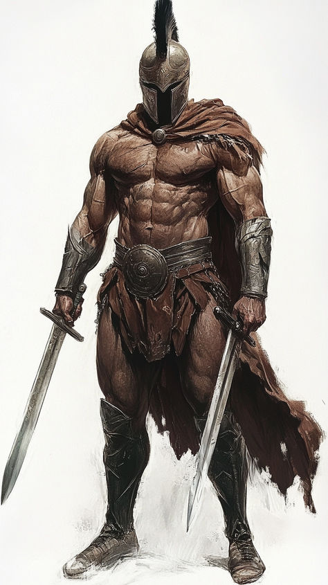 Fantasy Gladiator, Dead Pool, Spartan Warrior, Greek God, Armor Concept, Fantasy Rpg, Greek Gods, Book Ideas, Muscle Men