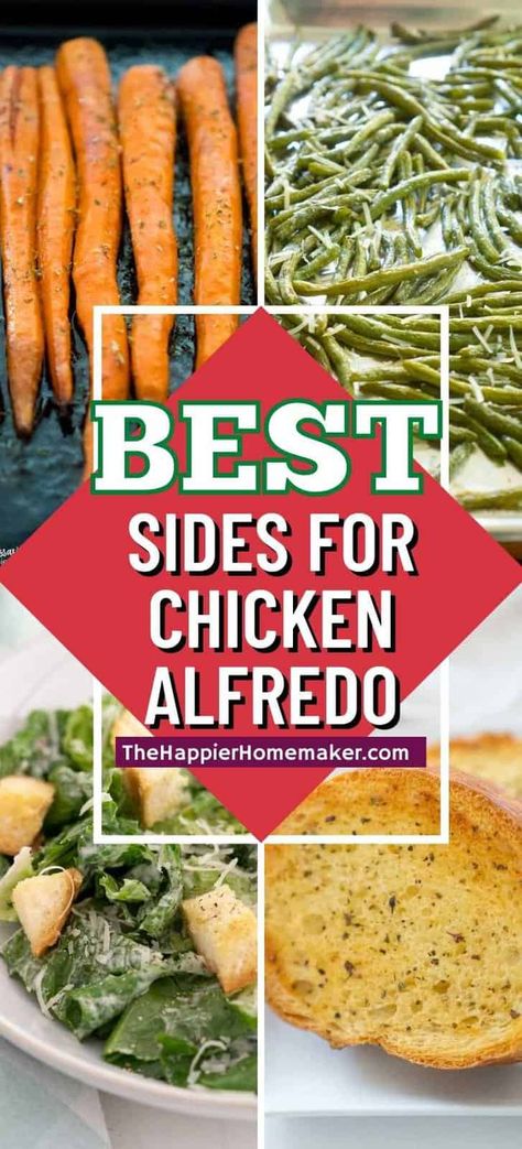 Best Side Dishes For Chicken, Blackened Chicken Alfredo Pasta, Chicken Alfredo Dinner, Chicken Penne Alfredo, Fetuccini Alfredo, Lasagna Side Dishes, Broccoli Alfredo Pasta, Chicken Fettuccini Alfredo, Blackened Chicken Alfredo