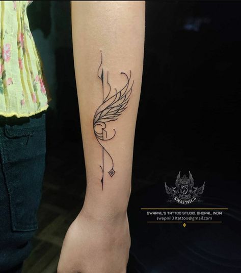 Check out this arrow piece ,with wings and symbols in it _______________________________________ Artist - Swapnil Vijaywargiya STUDIO- @swapnils_tattoo_studio #bhopal #india For bookings - (8109246030) .. ________________________________________ #tattooing #tattooart #tattoo #tattooist #inked #wristtattoo #wingtattoo #arrowtattoo #armtattoo #symbols #tattoolover #tattooworld #inked #inkedup #inkedlife #tattoosforlife #inkedgirls #wherebhopalgetstattoo #wherebhopalgetsinked #insta #instad Arrow With Wings Tattoo, Phoenix Arrow Tattoo, Unforgettable Tattoo, Angel Tattoos, Angel Wings Tattoo, Wing Tattoo, Arrow Tattoo, Wings Tattoo, Angel Tattoo