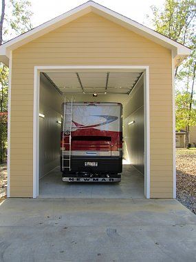 Motorhome Garage Ideas, Rv Shelter Ideas, Motorhome Garage, Rv Garages, Rv Port, Rv Shelter, Rv Garage Plans, Rv Carports, Rv Covers