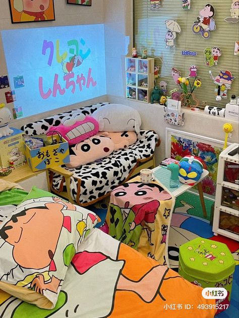 Future Bedroom Ideas, Sinchan Wallpaper, Study Desk Decor, Inside Decor, Room Door Design, Dekorasi Kamar Tidur, Cozy Room Decor, Shin Chan, Minimalist Room