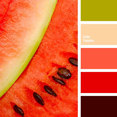 Resource that helps you in color selection, specially created with this aim; it is the generator of inspiration. Melon Color Palette, Seeds Color Palette, In Color Balance, Joyful Colors, Kitchen Colours, Melon Seeds, Color Palette Ideas, Wall Living Room, Red Colour Palette