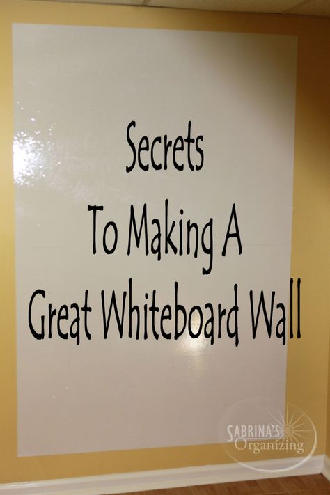 Secrets to Making a Great Whiteboard Wall - how to make your own whiteboard wall in your home or office Dry Erase Paint Wall, Office Whiteboard Wall, Whiteboard Ideas Bedroom, Wall Whiteboard, Whiteboard Organization, Diy Whiteboard, Whiteboard Paint, Whiteboard Ideas, Diy Tableau