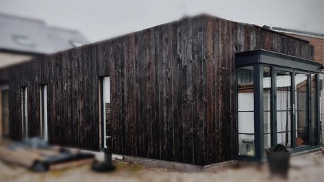 7 Benefits of Charred Timber Cladding | The Larch Cladding Company Charred Timber Cladding, Rustic Country Homes, Larch Cladding, Cedar Cladding, Sustainable Building Materials, British Architecture, Ecological Footprint, Modern Architects, Timber Cladding