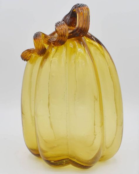 Vintage Amber Hand Blown Glass Pumpkin  Beautifully hand-crafted transparent aurora colored blown glass pumpkin sculpture. Just in time for… Pumpkin Sculpture, Punch Bowl Set, Glass Pumpkins, Carnival Glass, Hair Sticks, Salt And Pepper Shaker, Glass Cup, Just In Time, Hand Blown Glass