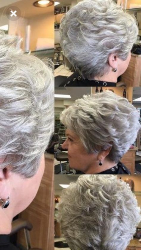 Wavy short hair Wavy Short Hair, Short Silver Hair, Gray Hair Cuts, Hair Styles 2014, Short Grey Hair, Mom Hairstyles, Shot Hair Styles, Short Wavy Hair, Short Hair Over 60