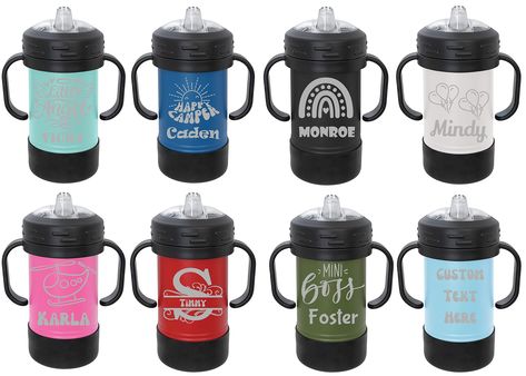 PRICES MAY VARY. PERSONALIZED - New 10oz insulated tumblers for kids. Design your one of a kind double wall insulated sippy cup for toddlers with our numerous design options. Click the "Customize Now" button to begin LASER ENGRAVED - No stickers here! All sippy cups come professionally laser engraved and will last the lifetime of the cup. Choose one or two side engraving to make the childs sippy cup super special FUNCTIONALITY - More than one way to use these insulated, double wall kids tumbler. Personalized Sippy Cup, Kids Tumblers, Toddler Cup, Tumbler Handle, Sippy Cups, Kids Tumbler, Kids Water Bottle, Small Business Branding, Sippy Cup