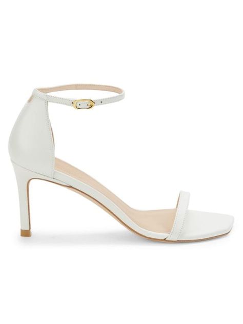 Stuart Weitzman Amelina Leather Ankle-Strap Sandals on SALE | Saks OFF 5TH Sandals On Sale, Stuart Weitzman Heels, Sandals For Sale, Ankle Strap Sandals, Strap Sandals, Stuart Weitzman, Wedding Shoes, Ankle Strap, On Sale