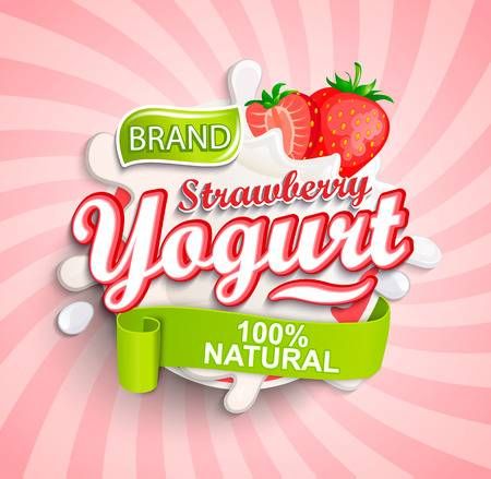 123RF - Millions of Creative Stock Photos, Vectors, Videos and Music Files For Your Inspiration and Projects. Supermarket Logo, Cake Boxes Packaging, Yogurt Packaging, Ice Cream Poster, Fashion Logo Branding, Food Logo Design, Natural Yogurt, Strawberry Yogurt, Ipad Lettering