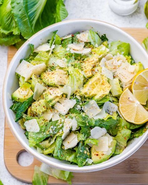 Lemon Parmesan Salad | Clean Food Crush Parmesan Cheese Salad, Easy Feta Salad, Clean Food Crush Vegetarian, Parmesan Lemon Salad, Lemon Parm Salad, Crunch Lemon Parmesan Salad, Fresh Food Recipes Clean Eating, Herb Salads, Good Salad Recipes