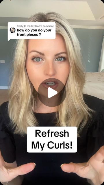 Chelsea Bare on Instagram: "Here’s how I refresh my curls! All products used are in my amazon storefront under “beauty” 🥰 #curlingirontutorial #hairrefresh #curlrefresh #easyhair #beachyhair #wavyhair #hairtutorial #curlingirontips #shorthair #mediumhair" Soft Curls Medium Hair, Curl Mid Length Hair, Curling Iron Tips, Curled Layered Hair, Curling Iron Tutorial, Curled Hairstyles For Medium Hair, Middle Part Hairstyles, Beachy Hair, Mid Length Hair