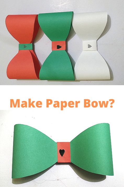 Papercraft, paperbow,easycreativeconcepts, make Paper Bow . Paper Bowtie Diy, How To Make A Bow With Paper, How To Make A Bowtie, Paper Bow Tie, Paper Bows Diy, Bow Tie Template, Make A Bow Tie, Bow Art, Colour Paper